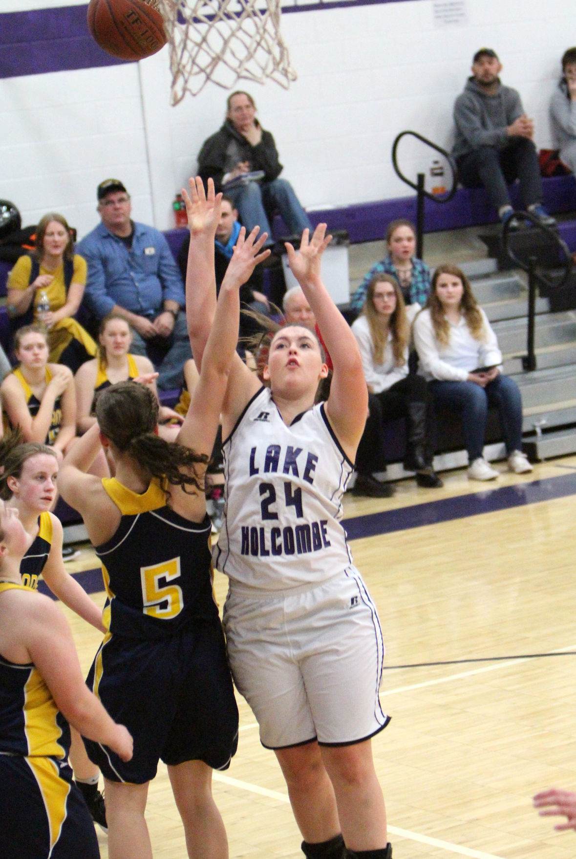 New Auburn at Lake Holcombe girls basketball 2-13-18